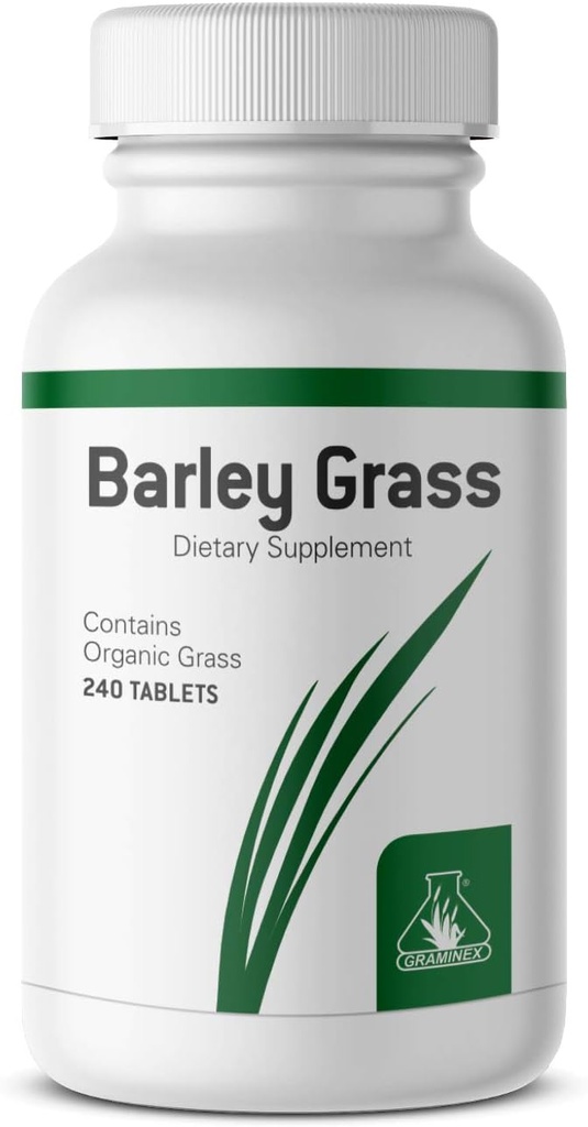 Graminex Gerste Gras Tablets - Energy Boosting Greens Nutritional Supplement - Antioxidant-Rich Superfood mit Multivitamin, Mineralien, Aminosäuren - 240 Tabletten