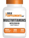 BulkSupplements.com Multivitamin Softgels - Daily Multivitamin Supplement, Multimineral für Männer und Frauen mit Fischöl - Glutenfrei, 1 Softgel pro Servierung (1000mg), 300 Count (Pack von 1)