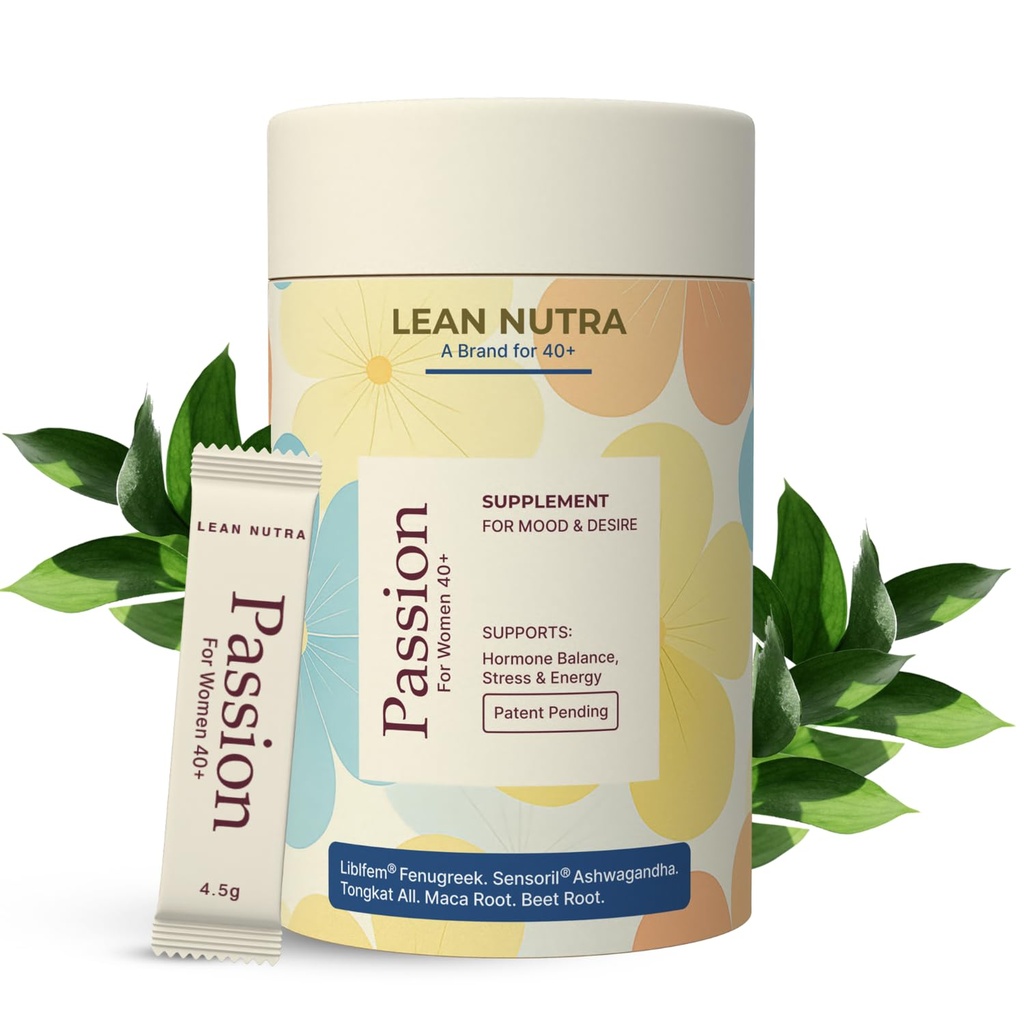 Passion - Balance & Desire Blend for Women 40+ | Hormone Balance | Herbal Adaptogen Formula | Maca & Ashwagandha | Cortisol Manager | Mood, Energy & Wellness Support | Berry Citrus Flavor | 30 Sticks
