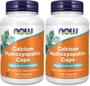 NOW Foods Supplements, Calcium Hydroxyapatite Caps, Supports Bone Health*, 120 Capsules (Pack of 2)