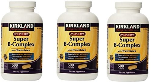 Kirkland Signature One par jour Super B-Complex avec électrolytes, 500 comprimés