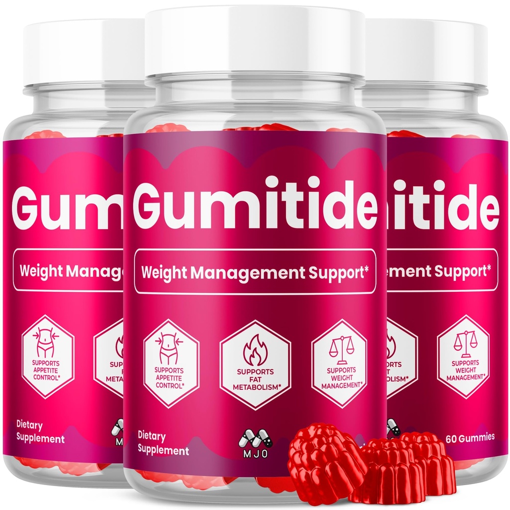 (3 Pack) Gumitide Gummies, Official Gumitide Weight Management Gummys with Apple Cider Vinegar, Advanced Health & Wellness ACV Gummys with Maximum Strength Active Lifestyle Multivitamins (180 Gummies)