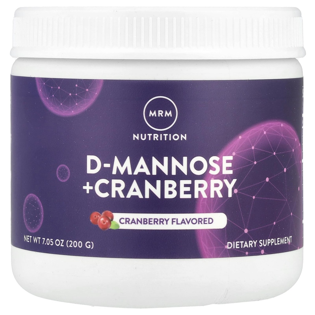 MRM Nutrition D-Mannose + Mirtillo | Mirtillo aromatizzato | Tratto urinario + Salute della vescica | Basso-Sugar | Gluten Free + Vegan | 40 Serve