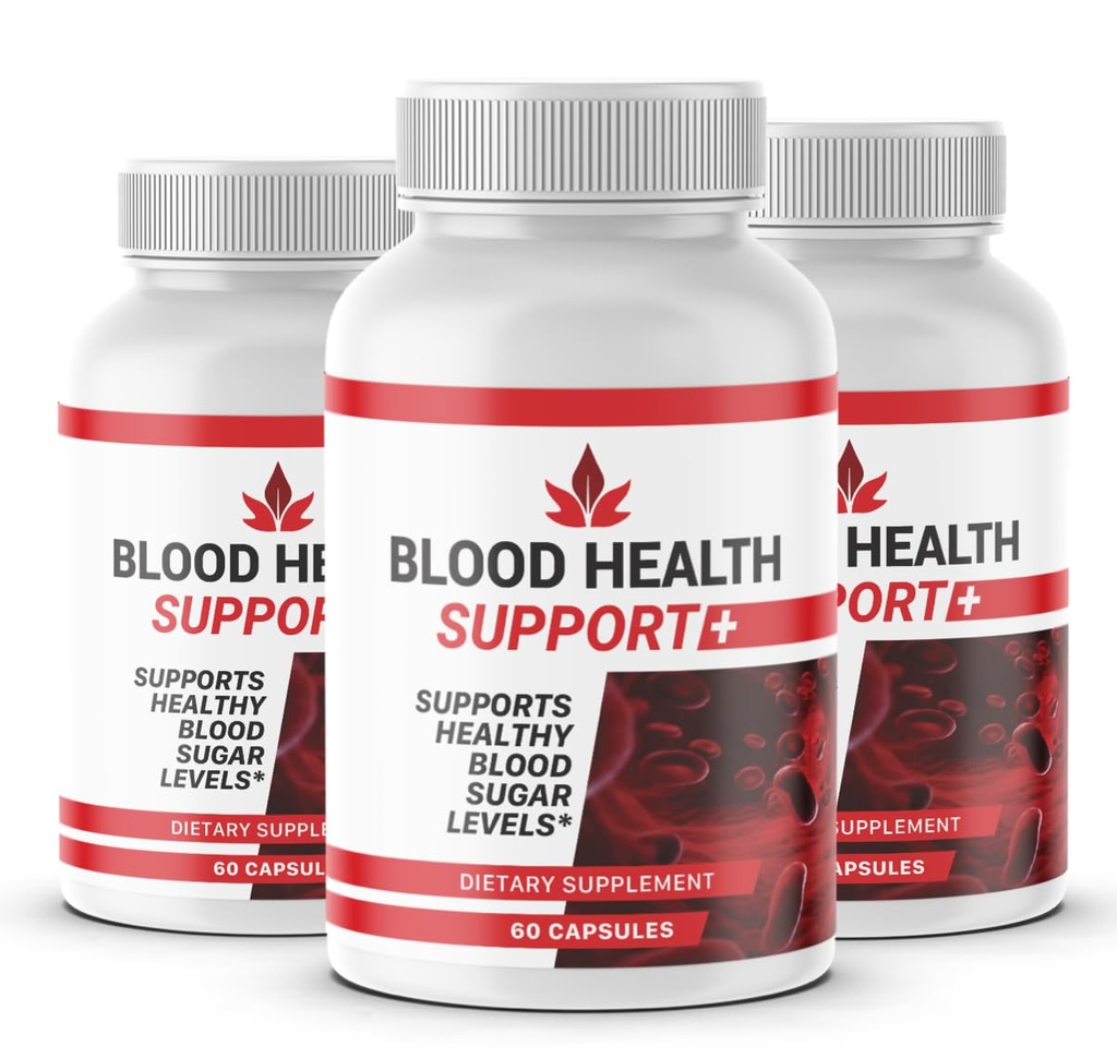 (3 Pack) Premium Blood Health Support Supplement–Supports Healthy Blood Balanced Levels – Includes Bitter Melon Extract, Vanadium, Chromium, Cinnamon, & Alpha Lipoic Acid (180 Capsules)