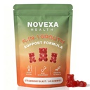 Novexa Growth Gummies, 5 in 1 Growth Gummies, with Vitamin D3 & K2, Non-GMO Formula, Gluten‑Free, Strawberry Flavor, 60 Count (1PCS)