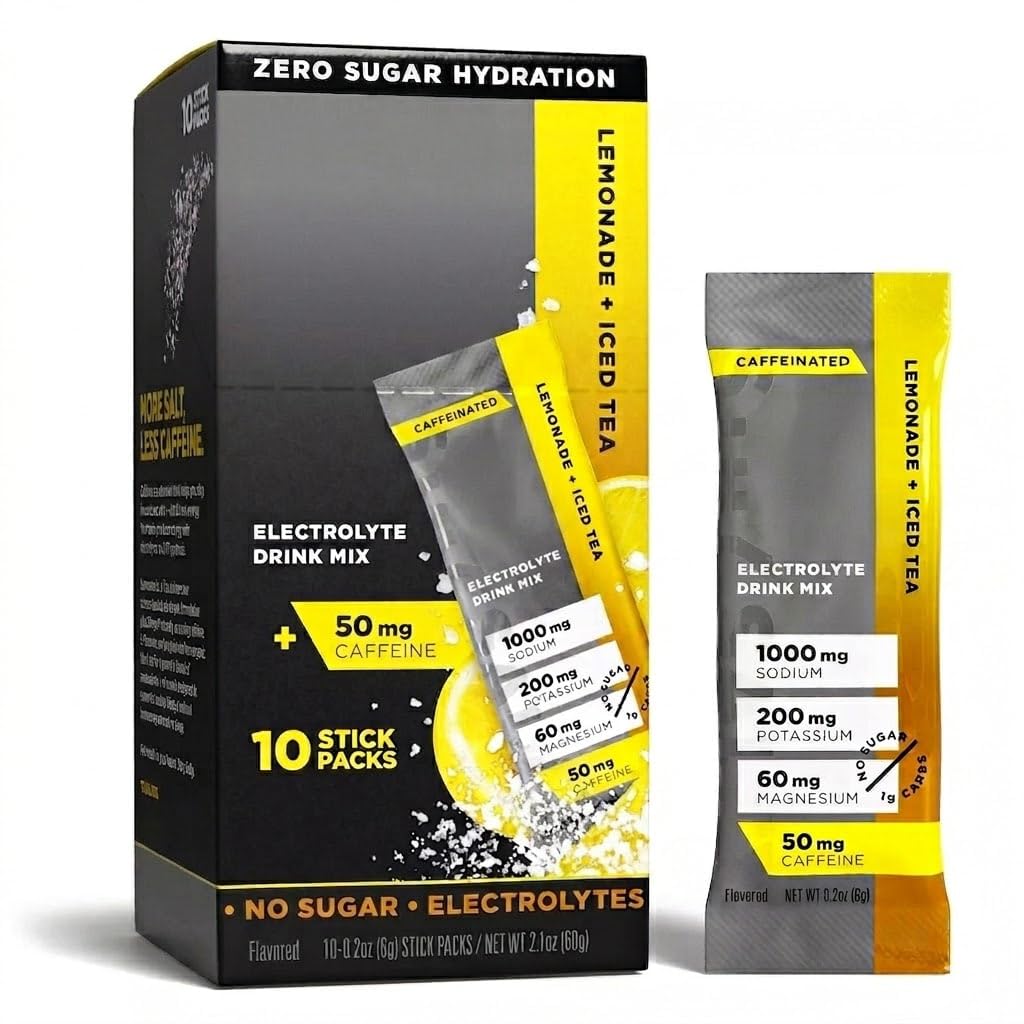 LMNTs Zero-Sugar Lemonade Iced Tea Salt Electrolytes Drink - 10ct/2.1oz