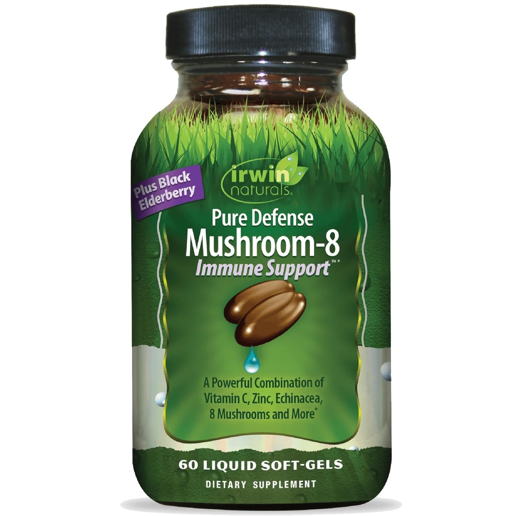 Irwin Naturals Pure Defense Mushroom-8 Immununterstützung 60 Sgels
