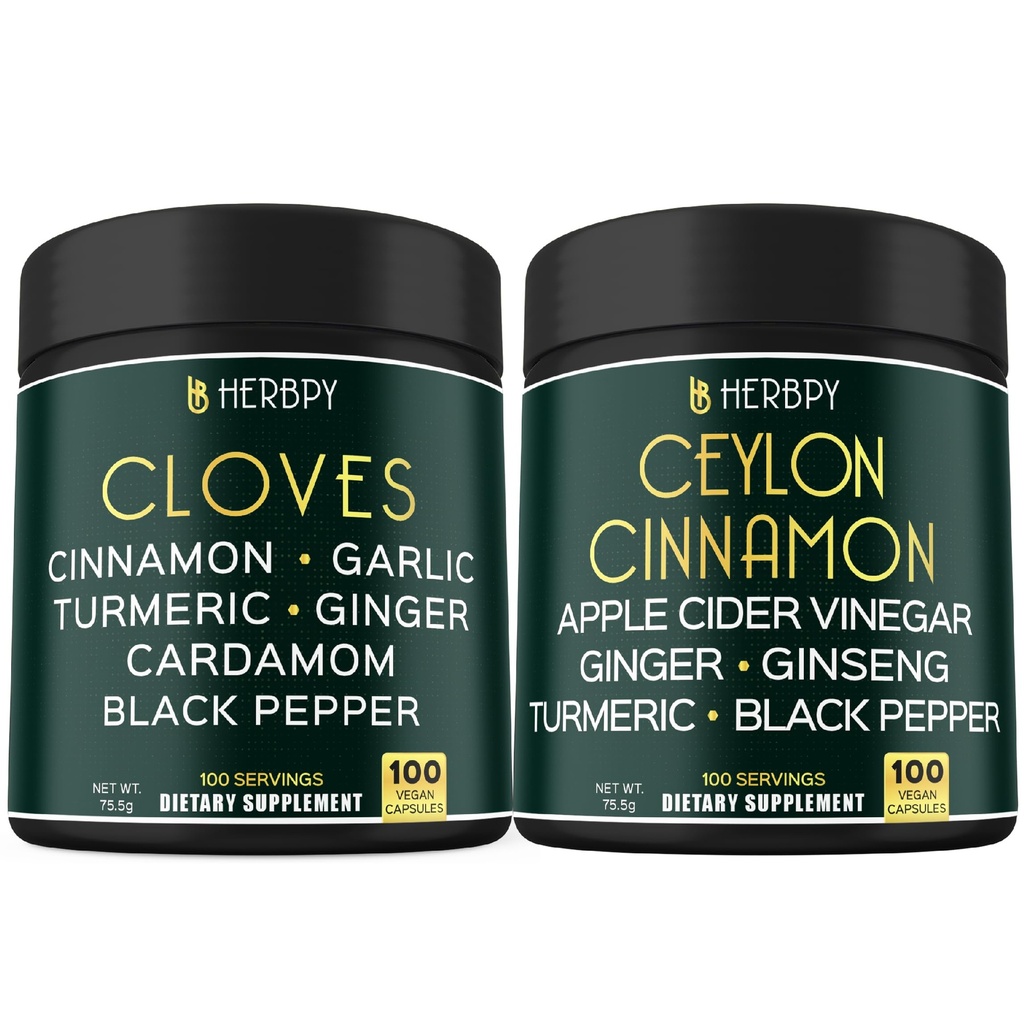 Bundle 7in1 Suppléments de cloves et 6in1 Suppléments de cannelle Ceylan Premium