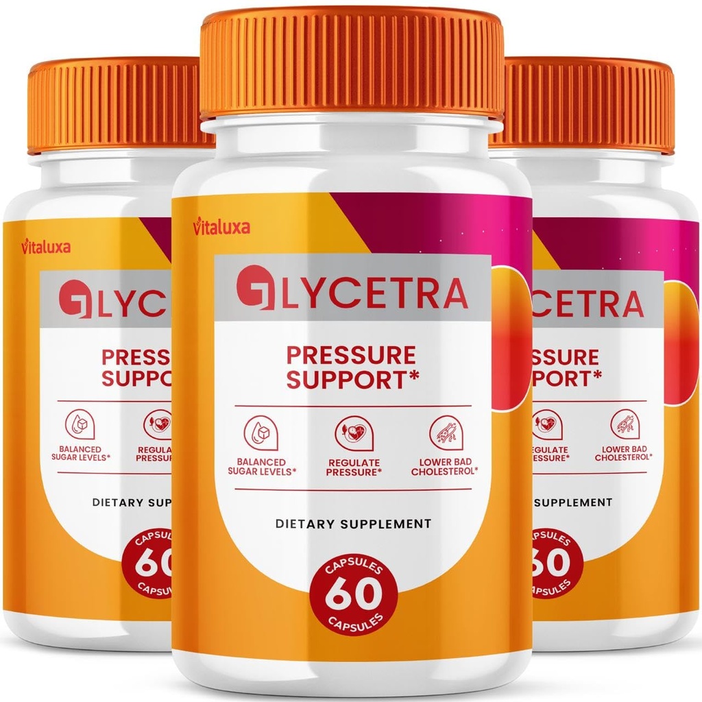 (3 Pack) Glycetra Capsules, Glycetra Blood Support Supplement Advanced Formula Premium Blend All Natural Balance Flow, Glicetra Pills Maximum Strength Glycogen Support Health Wellness Review (180 Ct)