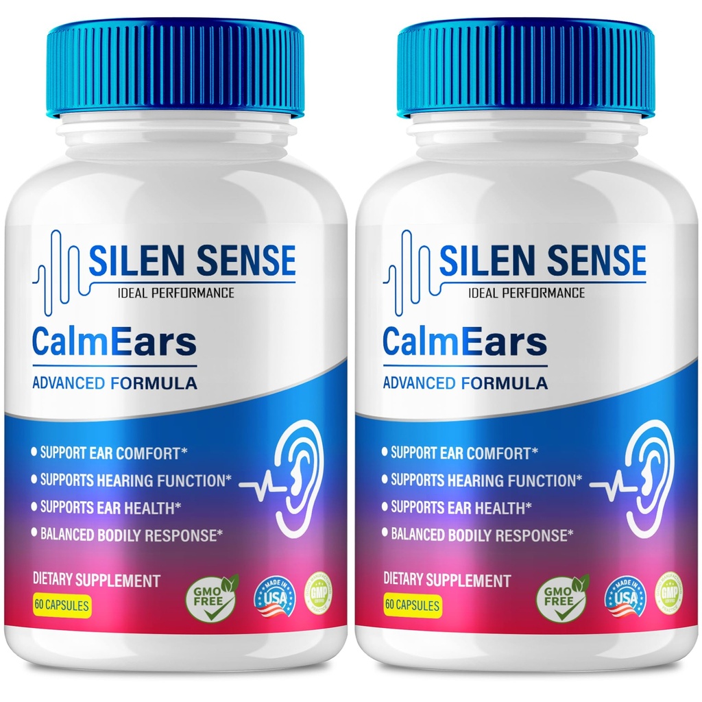 Silen Sense Calm Ears, SilenSense Tinnitus Relief for Ringing Ears Capsules, Advanced Ear Health Support Supplement Pills, All Natural for Healthy Hearing Comfort, SilenSense Reviews (2 Pack)