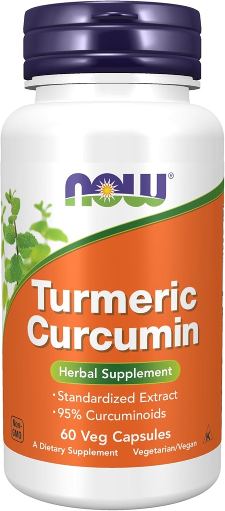 NOW Curcumina, 60 capsule di Veg