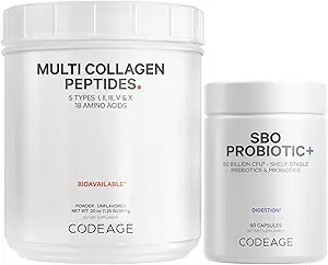 Codeage - Multi Collagen Protein + Probiotici SBO 50 miliardi di CFU Bundle