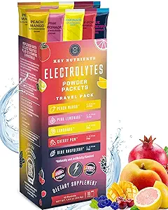 KEY NUTRIENTs Multivitamin Electrolytes Powder No Sugar - Collagen Peptides Endurance & Energy Supplement - Polvere di idratazione - No Calories - Multi Collagen Supplements Collagen for Hair - Made in USA