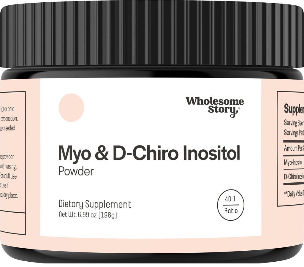 Myo-Inositol & D-Chiro Inositol Ergänzung Pulver für Frauen | Hormonal Balance & Gesunde Ovarian Funktion Unterstützung | Vitamin B8 | Große Alternative zu Kapseln | 40:1 Ratio | 90 Servierungen