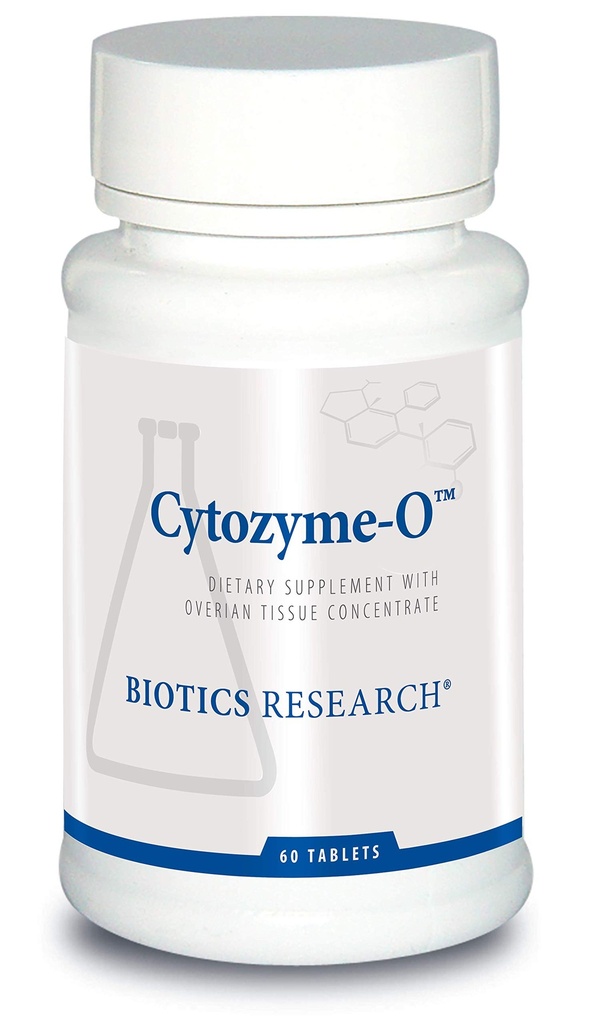 Recherche en biotique Cytozyme O Tissu ovarien brut de la viande bovine, soutient la santé des femmes, SOD, Catalase, Activité antioxydante potentique, 60 comprimés