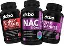 Detox del fegato del rene di NAC - 750mg N Acetyl Cysteine Pure Vitamin Capsule - Formula di supporto del detox del rene del fegato giornaliero per la vescica, Integratori del tratto urinario della vescica & Thistle del latte