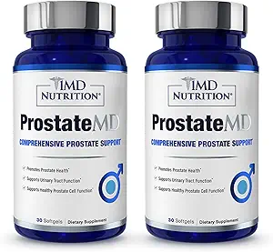 1MD Nutrition ProstateMD Saw Palmetto Prostate Support Supplemento - Supporto per il tratto urinario e frequente bagno Urges | 60 Softgels (2-Pack)