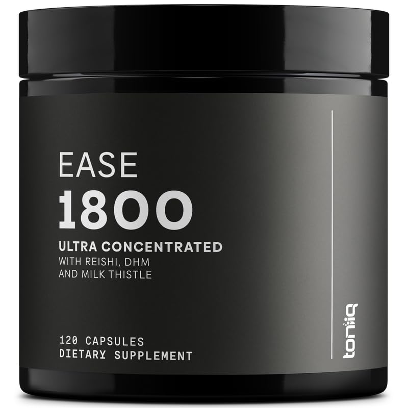 Toniiq Ease mit DHM - Full Liver Support für eine Nacht - 120 Kapseln - 50x Super Concentrated Extract