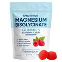 Magnesium Bisglycinate Gummies, with 400mg Magnesium Bisglycinate, Sea Salt & Real Raspberry, for Relaxation, Sleep Support & Relax Muscles, 60 Count