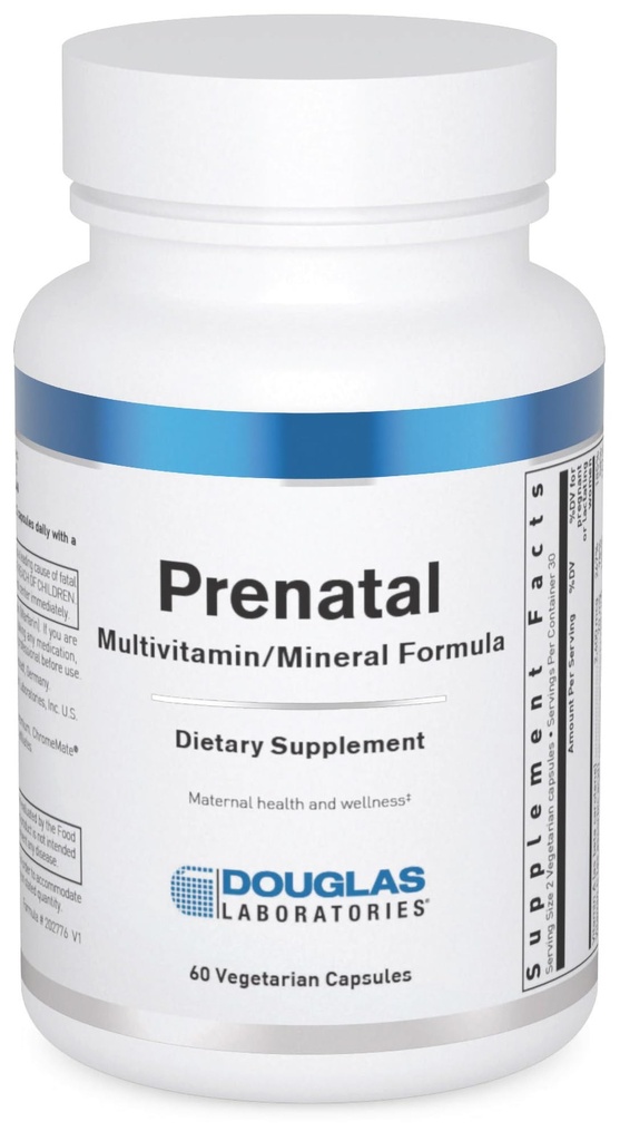 Douglas Laboratories Pränatal | Essential Vitamine und Mineralstoffe zur Unterstützung der Muttergesundheit während der Schwangerschaft* | 60 Kapseln