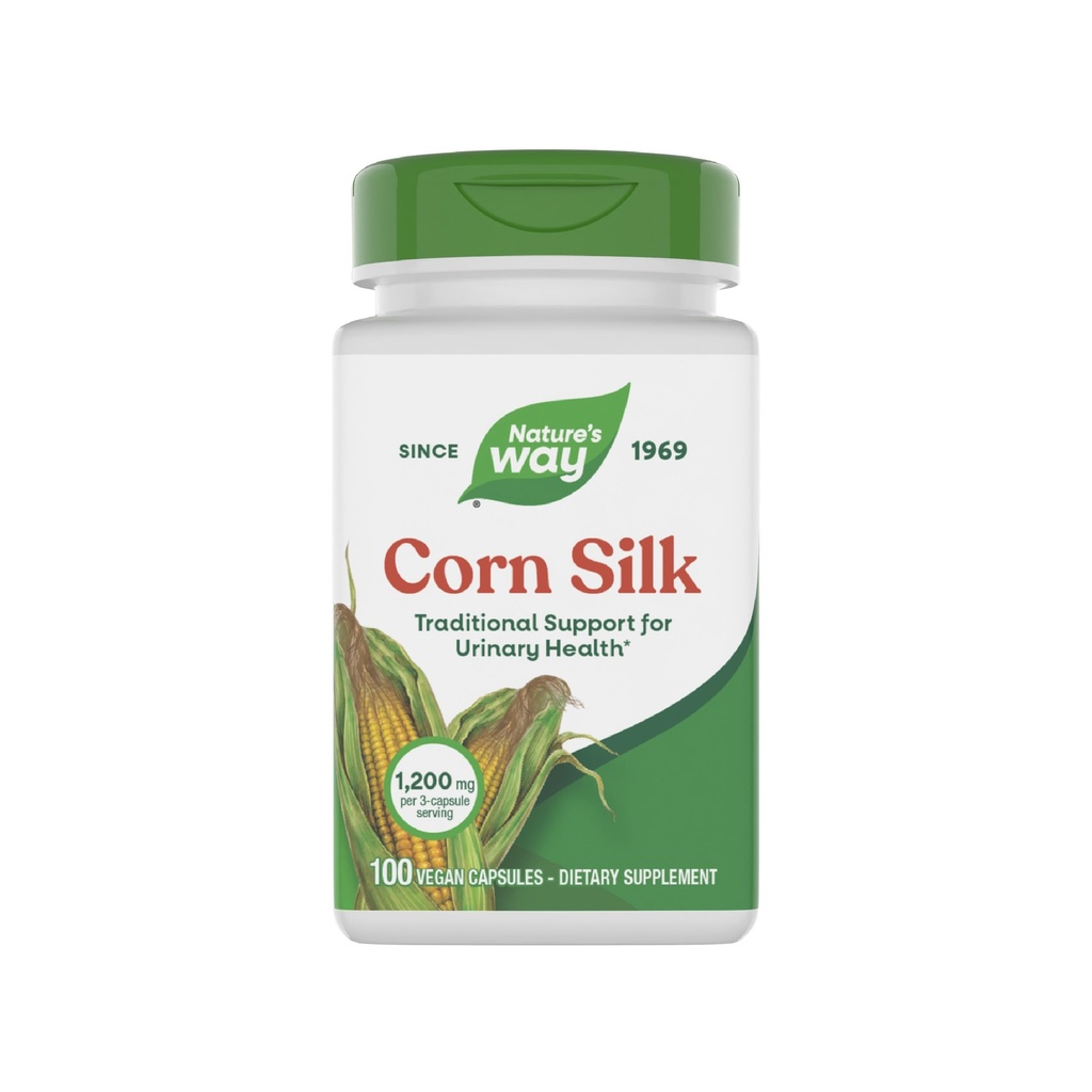Nature's Way Corn Silk - 1.200 mg pro 3-Capsule Servieren - Traditional Urinary Health Support* - Corn Silk Nahrungsergänzung - Vegan & Gluten kostenlos - 100 Vegan Kapseln