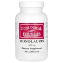 Ecological Formulas Monolaurin 600 mg, Creamy White,Capsule, 90 Count (MONOL-600-90)