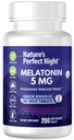 Nature's Perfect Night | Melatonin 5mg | 200 Quick Dissolve Tablets | Natural Mixed Berry Flavor |Preferred Potency | Sugar Free | Vegan | Gluten Free | Wert Größe