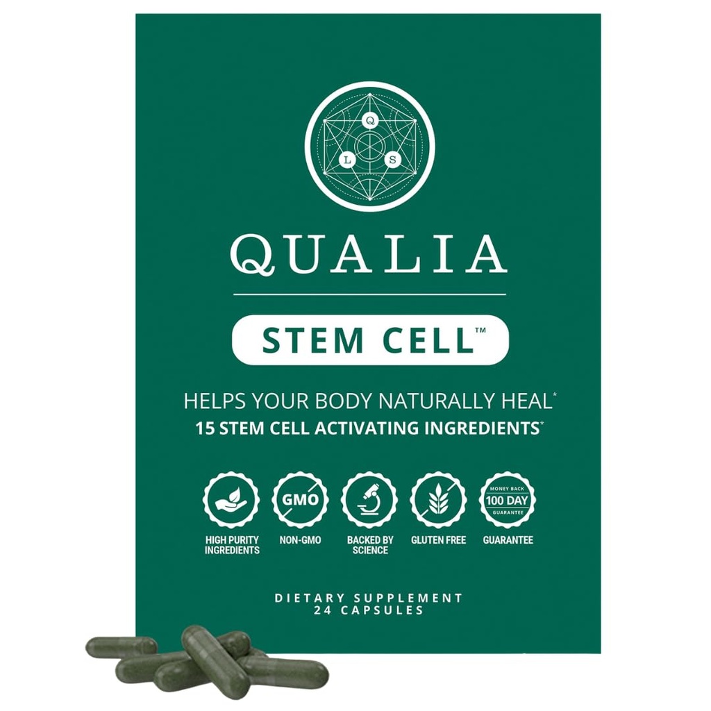 Qualia Stem Cell — Stem Cell Supplement Support with Royal Jelly, Astragalus & Sea Buckthorn | 16 Ingredients | 4 Days a Month | Helps Body Naturally heal*