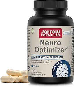 Jarrow Formulas Neuro Optimizer con 7 ingredienti neuro-nutrienti, integratore alimentare per la salute del cervello e il supporto antiossidante, 120 capsule, 30 giorni di alimentazione, pacchetto di 12