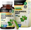 BIO KRAUTER Goldenseal Root Capsule 700 mg - 100 Golden Seal Powder Caps - Supporto respiratorio e digestivo - Vegan, No Fillers