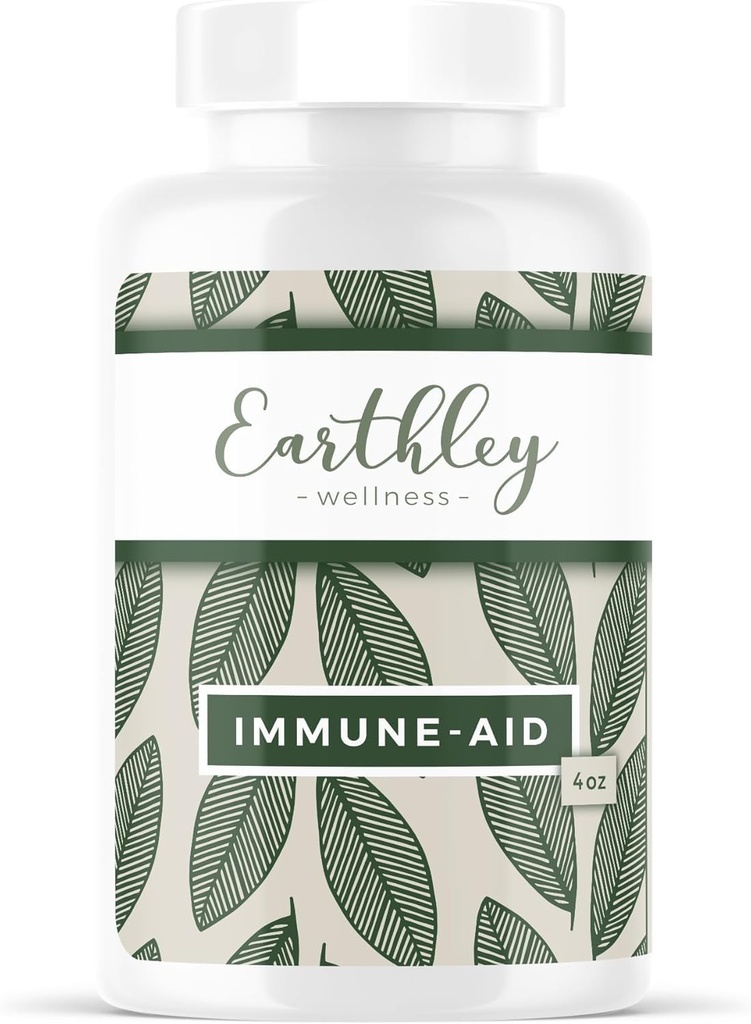 Earthley Wellness Immune-Aid Vitamin C Powder, Natural Immune Support with Camu Camu, Acerola Berry & Orange Peel, Antioxidants, Energy & Skin Health, 100% Pure, No Fillers (8oz)