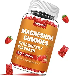 Haute absorption Magnésium Glycinate Gommies 600mg par portion - 60 Gommies végétaliens - favorise la relaxation saine, les muscles, les os et le soutien énergétique pour les adultes