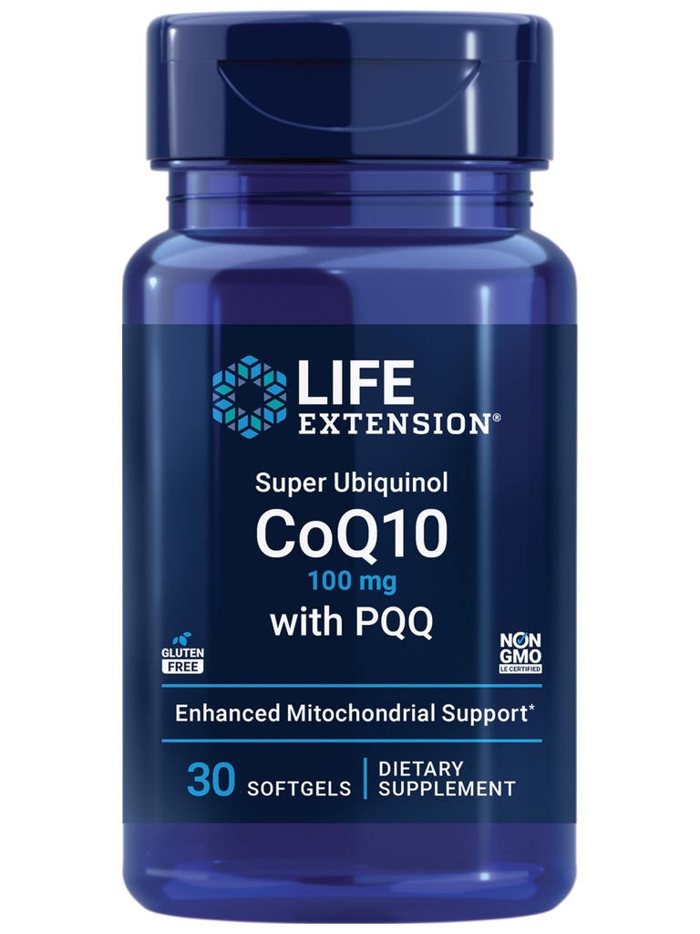 Estensione della vita ottimizzazione dell'energia mitocondriale con PQQQ e Super Ubiquinol CoQ10 con PQQQ - 120 capsule e 30 Softgels