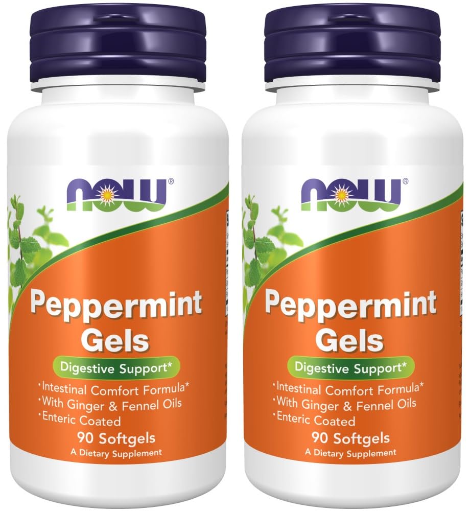 Jetzt Lebensmittel Pfefferminzgel mit Ginger & Fennel Ölen, 90 Softgels (Pack von 2)