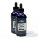 Superior Colloidal Silver, Waiora, supplément minéral liquide, 40 PPM, pour le support immunitaire, bouteille en verre bleu avec goutteau (2 embout/44 serv.)