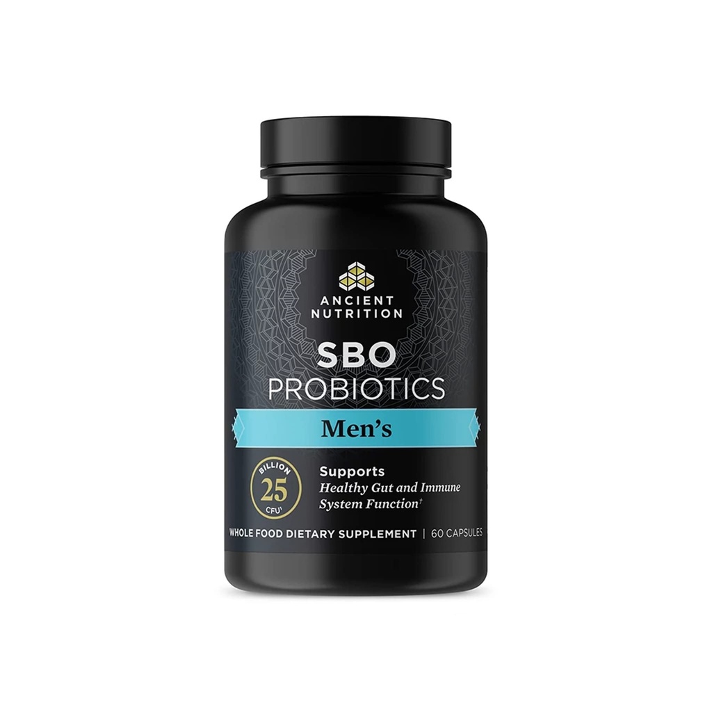 Antike Ernährung Probiotika für Männer, SBO Probiotics Männer 60 Ct, für Gut Gesundheit, Verdauungs- und Immununterstützung, erhöht Muskelmasse und Fettstoffwechsel, 25 Billion CFUs* Zum Servieren