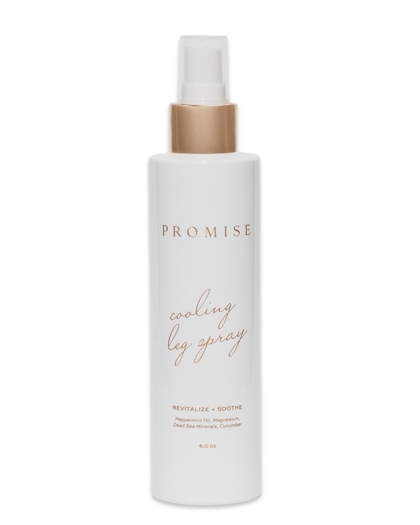 Promise Magnesium Oil Cooling Spray, Sleep Support + Muscle Recovery + Daily Calm | USA Made, Dead Sea Magnesium, Mint + Coconut Oil + Ginger, Topical Magnesium for Skin Application