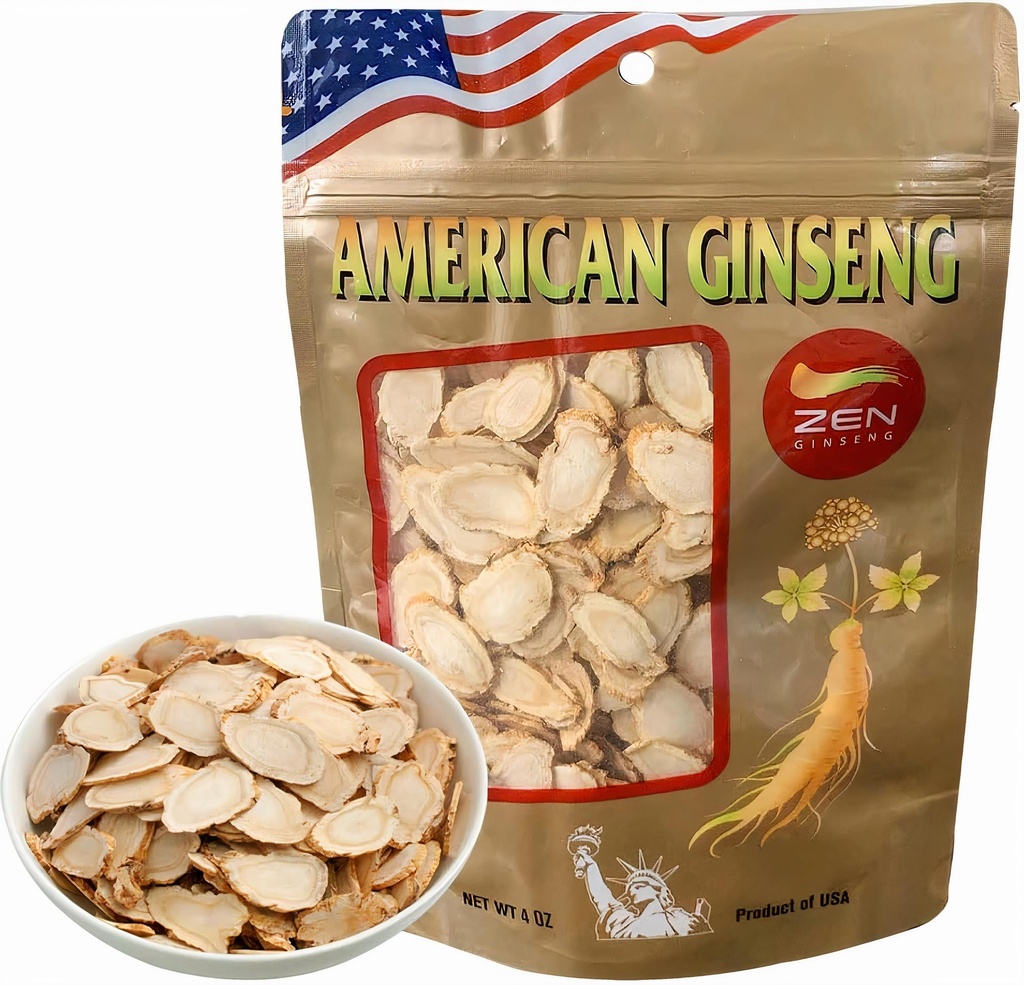 1 Tasche von American Wisconsin Ginseng Slices - Panax Ginseng. Steigert Körper Immunität, Energie & Stamina für Mann & Frauen