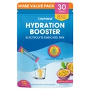 nutrazul Hydration Booster, Electrolytes Powder Sticks with Sodium, Potassium, Vitamin B6 & B12, No Artificial Sweeteners, Passion Fruit Flavor, 30 Sticks