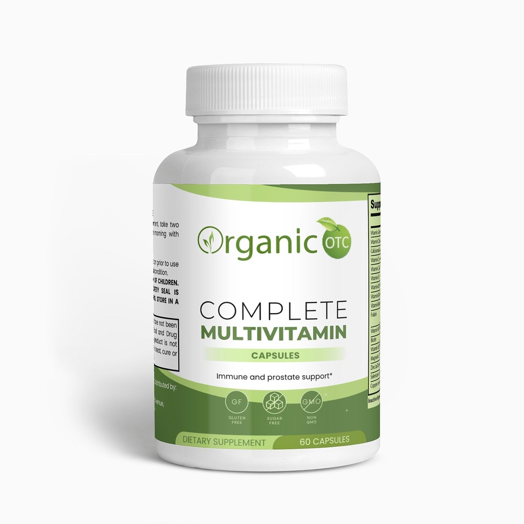 Multivitamine bio complète générique - Comprend complexe de vitamine B, thé vert, grenade et mélanges à base de plantes - Capsules végétariennes - Maintenir une vie équilibrée - 60 Capsules