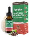 Fungies Lion's Mane Mushroom Liquid Drops, Kaffee - Tinktur mit Lions Mane Extract unterstützt Brain Fog, Focus, Memory & Healthy Mood - Pilz Complex Supplement für Erwachsene - 30 Servierungen