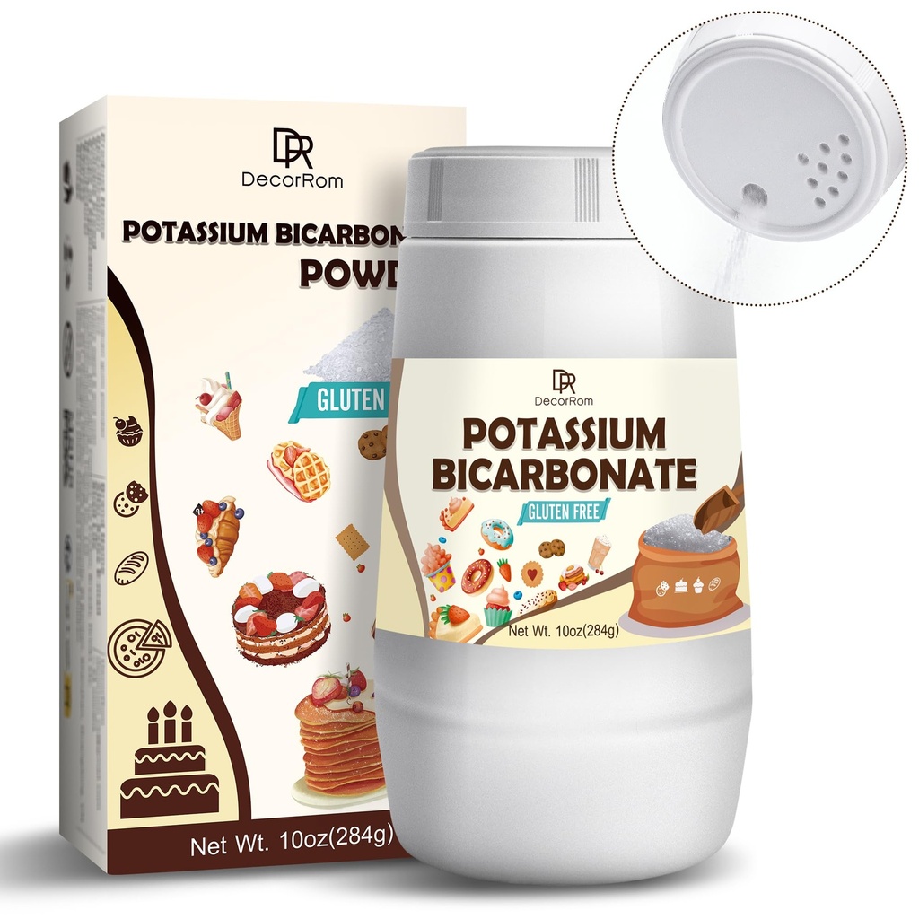 Kaliumbicarbonat 10oz - 100% reines Kaliumbicarbonat-Pulver für Pflanzen, Kuchen, Weinbau, Blättern - Lebensmittel-Grad Kaliumbicarbonat-Pulver-Patentmittel zum Backen, Cookies, Snacks