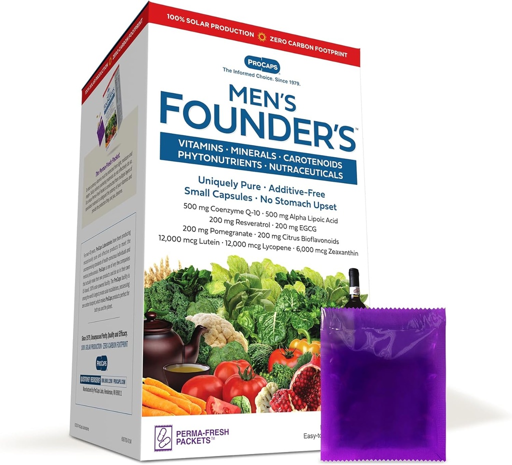 ANDREW LESSMAN Multivitamin-Men's Founders 120 Packets - Più di 40 Nutrienti Più alte potenze di tutte le vitamine essenziali, minerali, fitonutrienti, carotenoidi. Facile da usare. Nessun Additivo