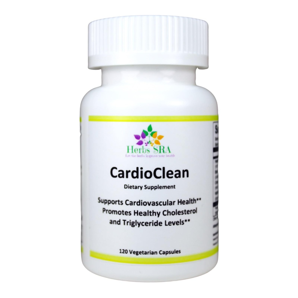 CARDIOCLEAN Cholesterol & Circulation Support Supplement – Supports Cardiovascular Health & Healthy Cholesterol Levels – 120 Vegetarian Capsules