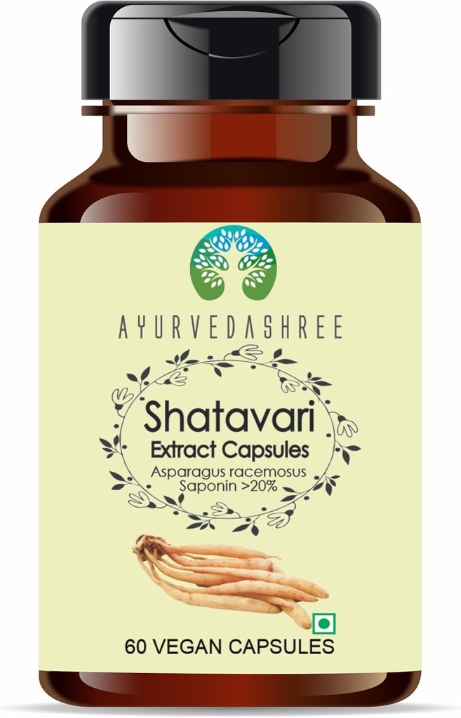 Shatavari Extract 500mg - 60 Vegetarische Kapseln | Spargel Racemosus | All Natural | 100% Vegan | Glutenfrei | GMP zertifiziert.