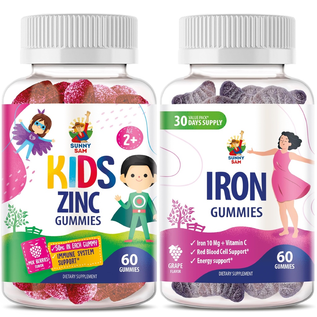SUNNY SAM Iron Adulti con Vitamina C & Zinc Kids Gummies