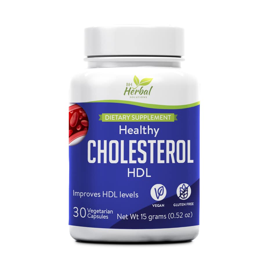 Healthy HDL - Cholesterol Supplement for Healthy HDL Good Levels - 100% Herbal and Natural