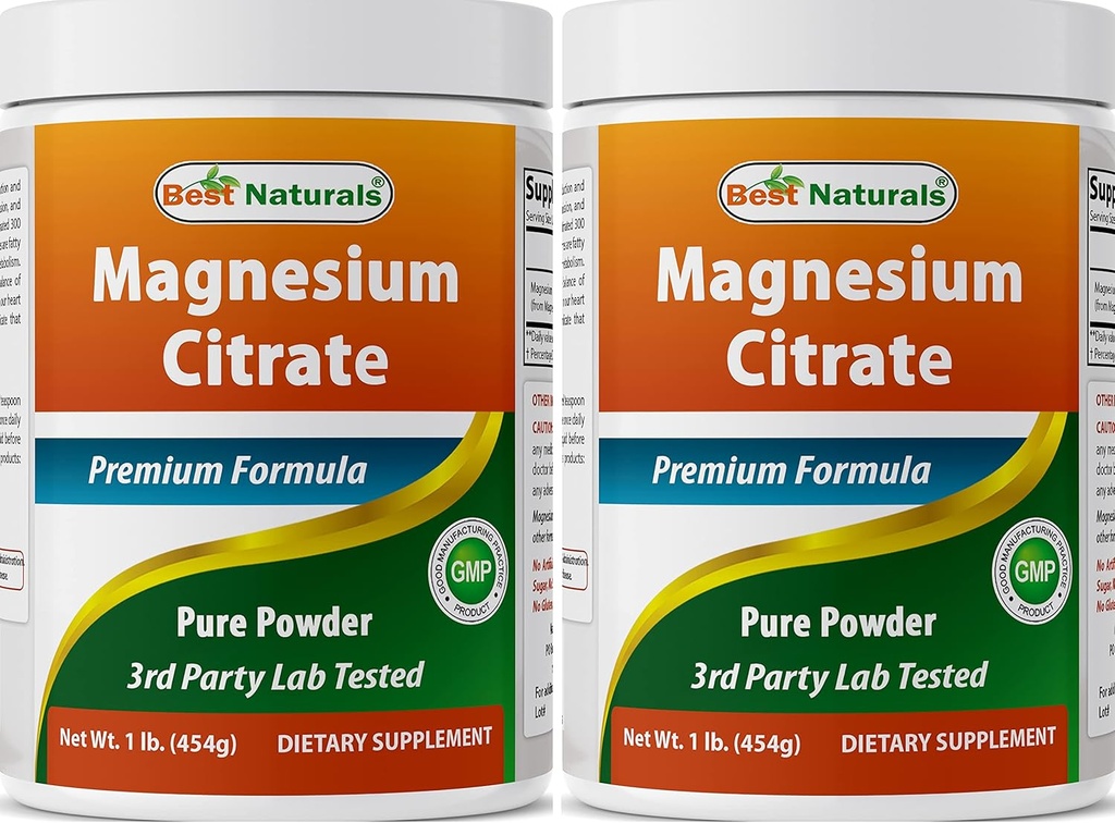 Meilleurs Citrate de Magnésium Naturel 1 Livre (1 LB (paquet de 2))