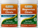 Meilleurs Citrate de Magnésium Naturel 1 Livre (1 LB (paquet de 2))