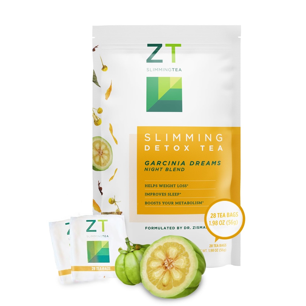 Dr. Zisman ZT Slimming Detox Tea - Garcinia Dreams Night Blend Weight Loss Tea - Muscle Tension - Enhanced Digestion, Healthy Rest While Burning Calories (28 Tea Bags)